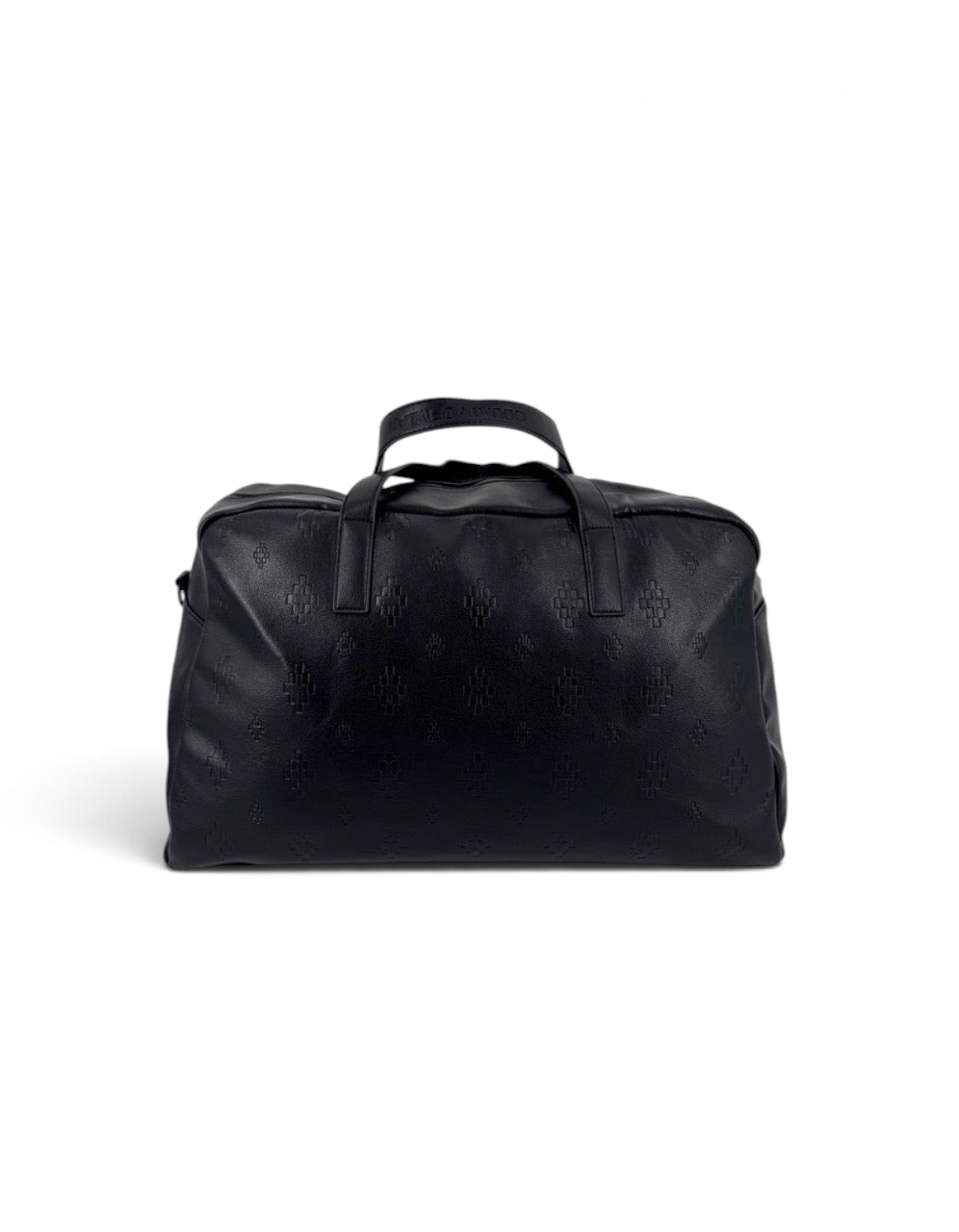 Borsone da viaggio DevidLabel Marcelo Burlon - County Of Milan nero con finitura textured e logo impresso
