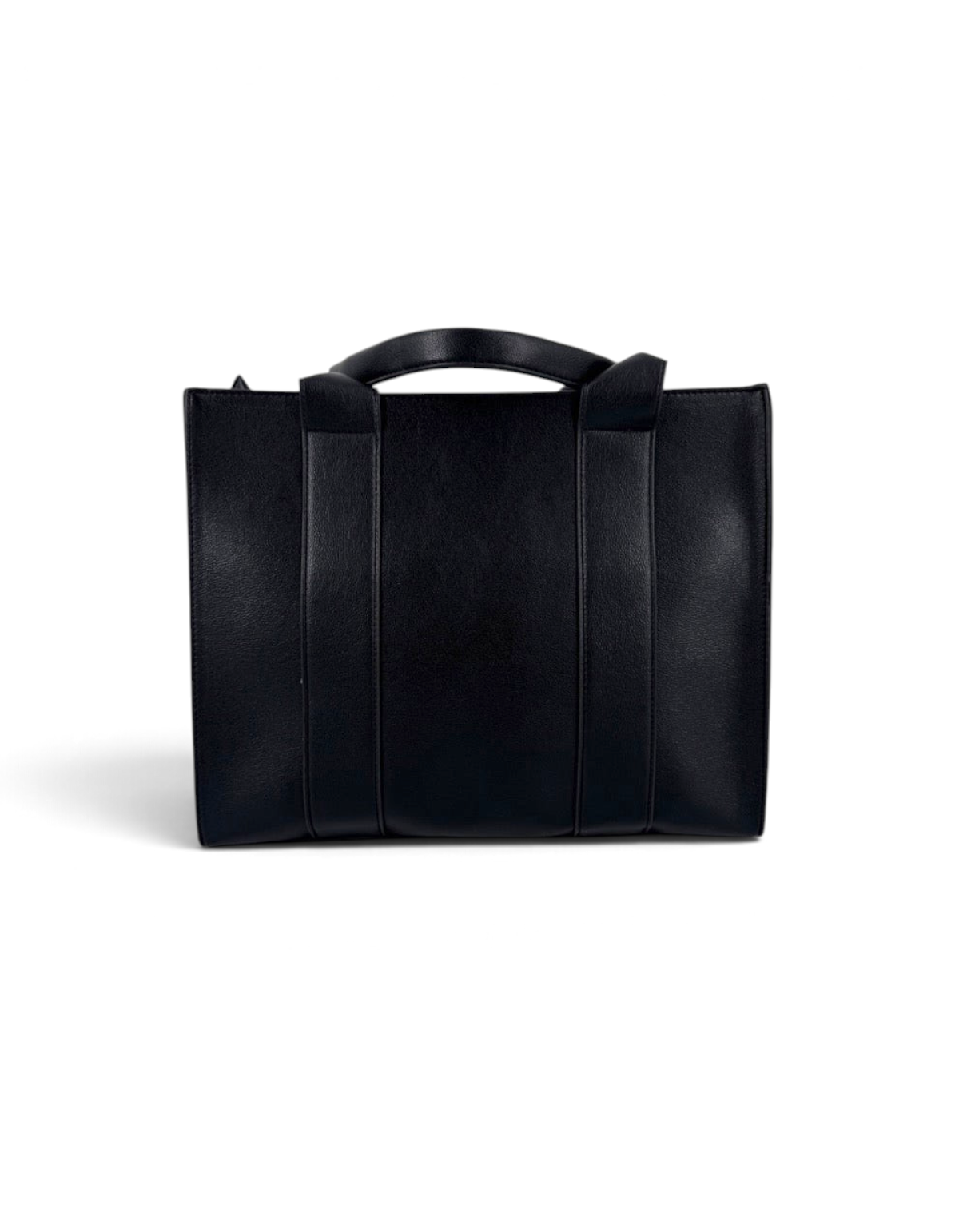 Borsa tote media DevidLabel Marcelo Burlon - County Of Milan in pelle nera dal design minimalista e strutturato