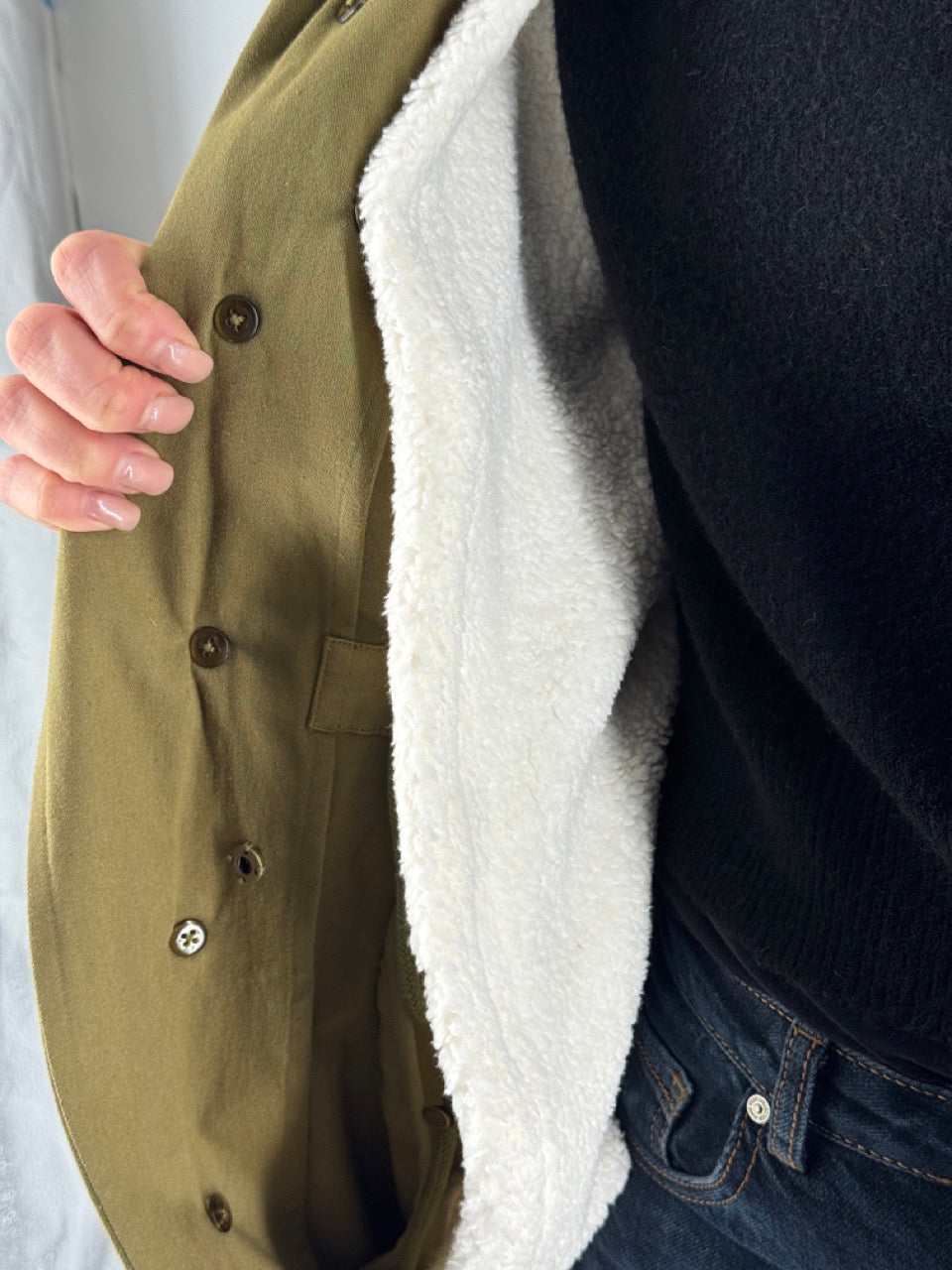 Front Street Field Jacket donna verde oliva - dettaglio borchie e ricami multicolore