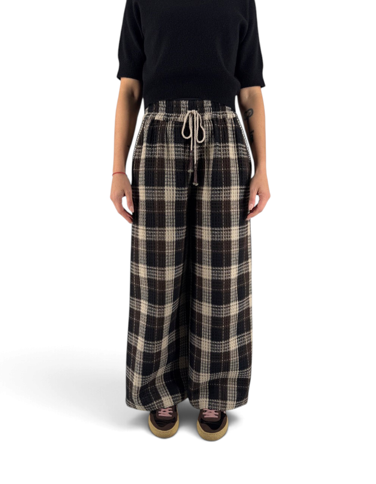 Front Street Pantalone Waffle Ricamato donna - vista completa del capo