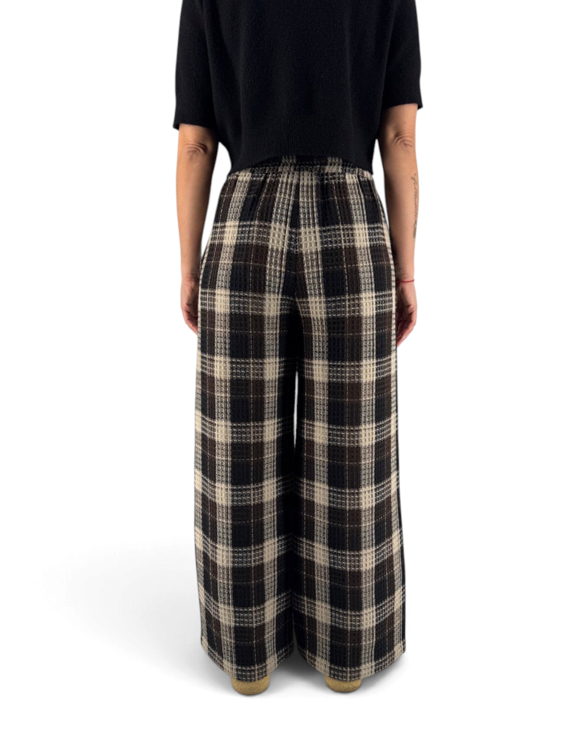 Front Street Pantalone Waffle Ricamato a quadri - vista posteriore