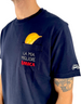 T-shirt DevidLabel MC2 Saint Barth Connor blu navy in cotone con taschino ricamato Amica Chips