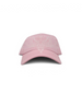 Cappellino baseball DevidLabel in cotone rosa con ricamo grafico bianco sul davanti, stile streetwear unisex.
