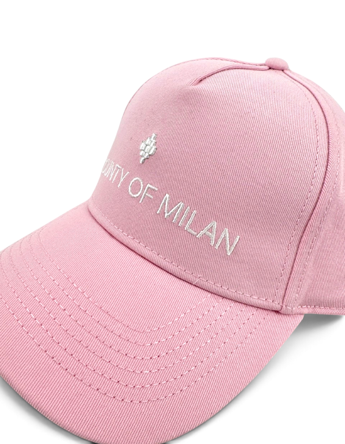 Cappellino baseball DevidLabel rosa in cotone con logo ricamato bianco, modello N0004 stile streetwear