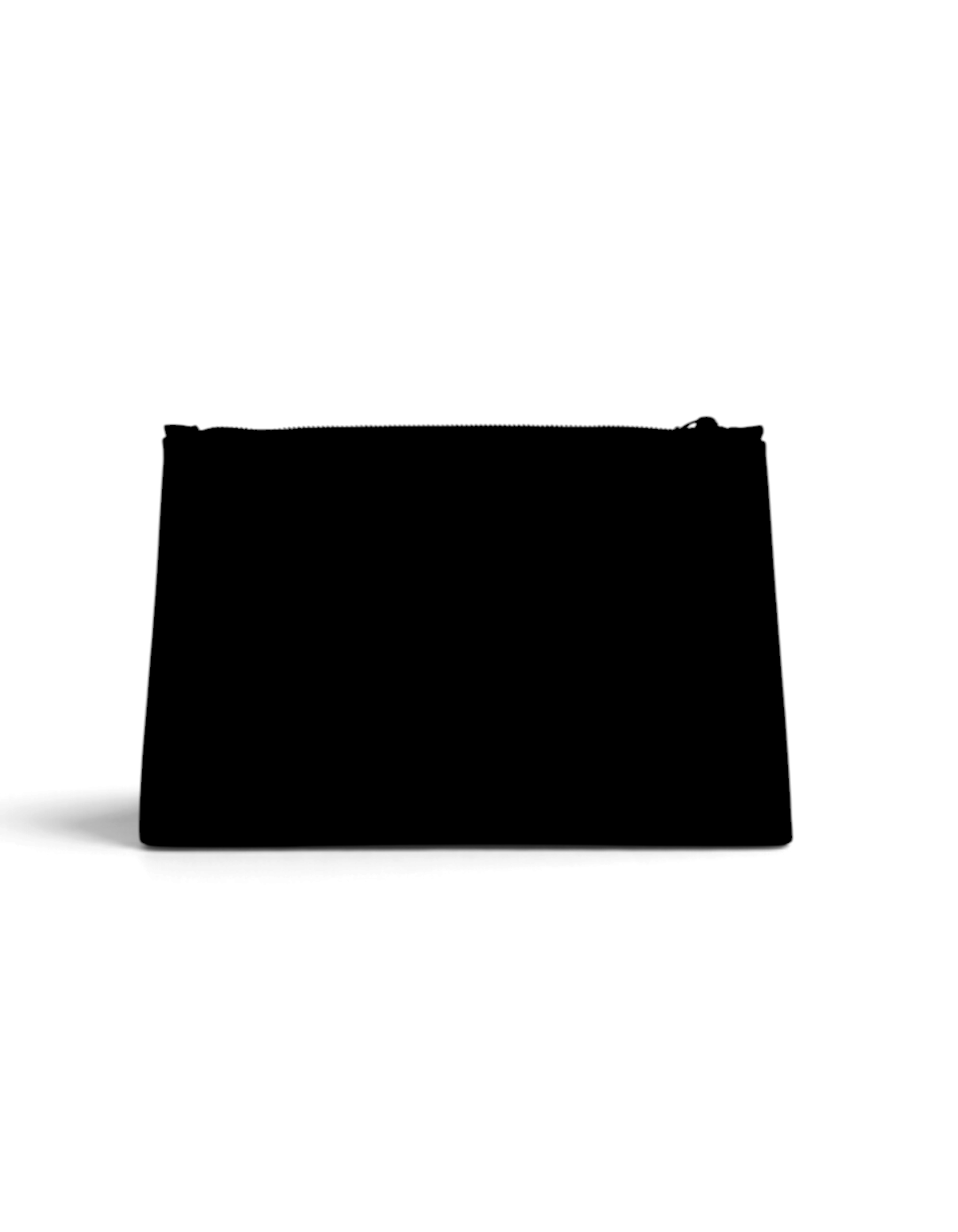 Pochette DevidLabel Marcelo Burlon - County Of Milan in pelle liscia nera con chiusura a zip, design minimalista