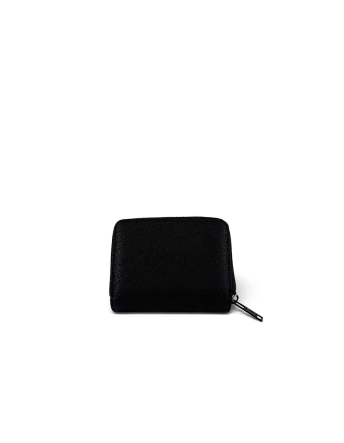 Mini portafoglio DevidLabel Marcelo Burlon - County Of Milan in pelle Saffiano nera con zip