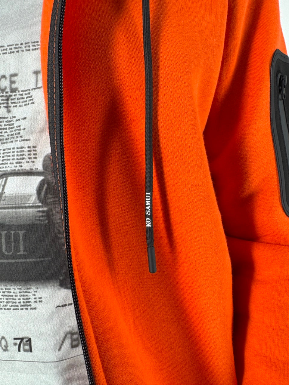Ko Samui Repocket Felpa Full Zip Regular Fit Orange – dettaglio prodotto 4
