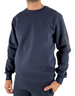 Felpa girocollo Ko Samui Repocket in misto cotone navy con tasca tecnica sulla manica, vestibilità regular fit.