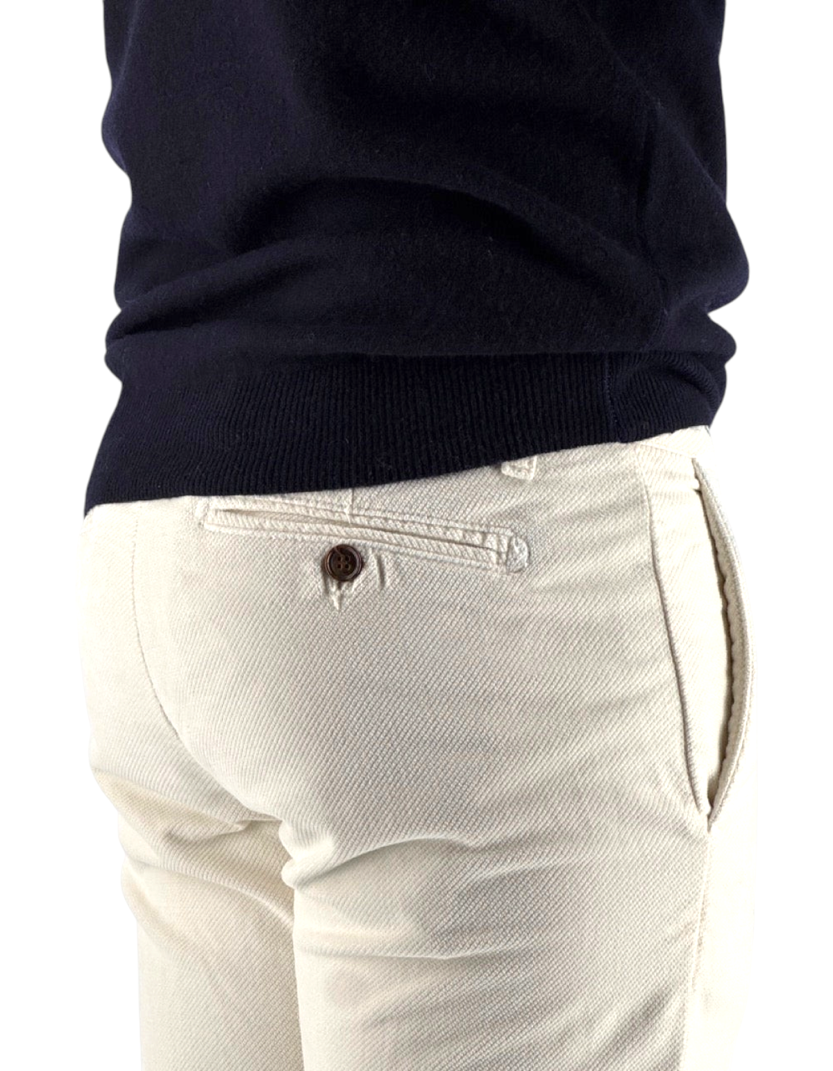 Chester di Devid Label in velluto diagonale gesso, linea slim fit