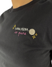 T-shirt nera in cotone DevidLabel modello Emilie W con ricamo Luna Piena e dettagli a forma di stella