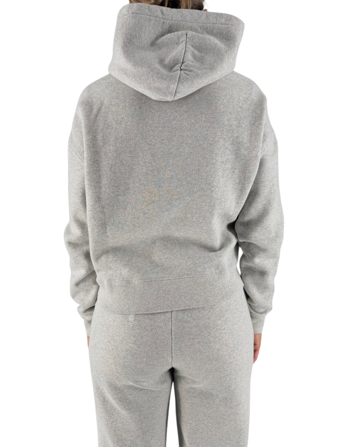 Felpa DevidLabel Mindy W Lurex grigia con cappuccio vista posteriore