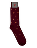 Calze uomo Red Sox Appeal bordeaux in cotone con fantasia a tema colazione e scritta Wake Up And Red
