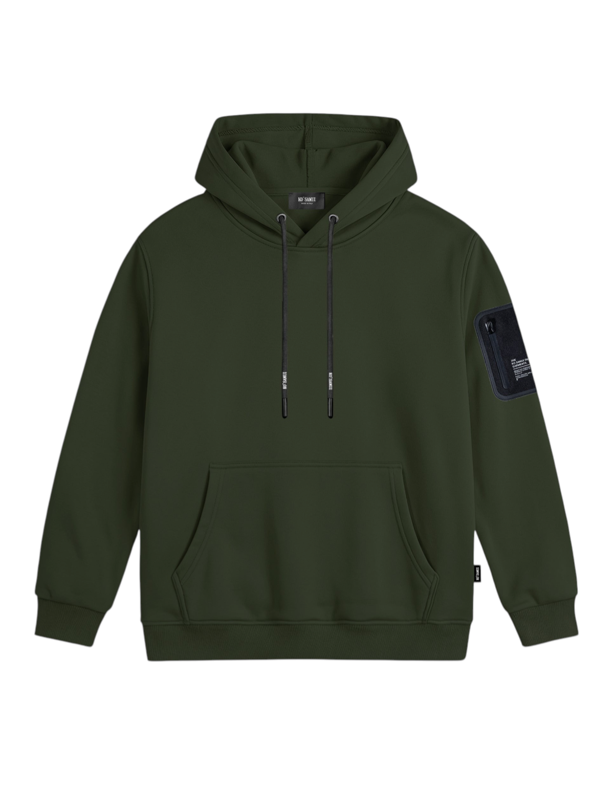 Ko Samui Repocket felpa con cappuccio military - fronte
