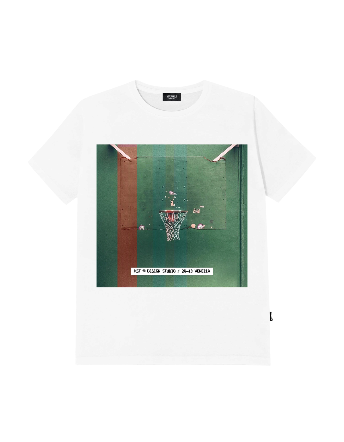 Ko Samui Bask Graphic T-Shirt bianca - fronte