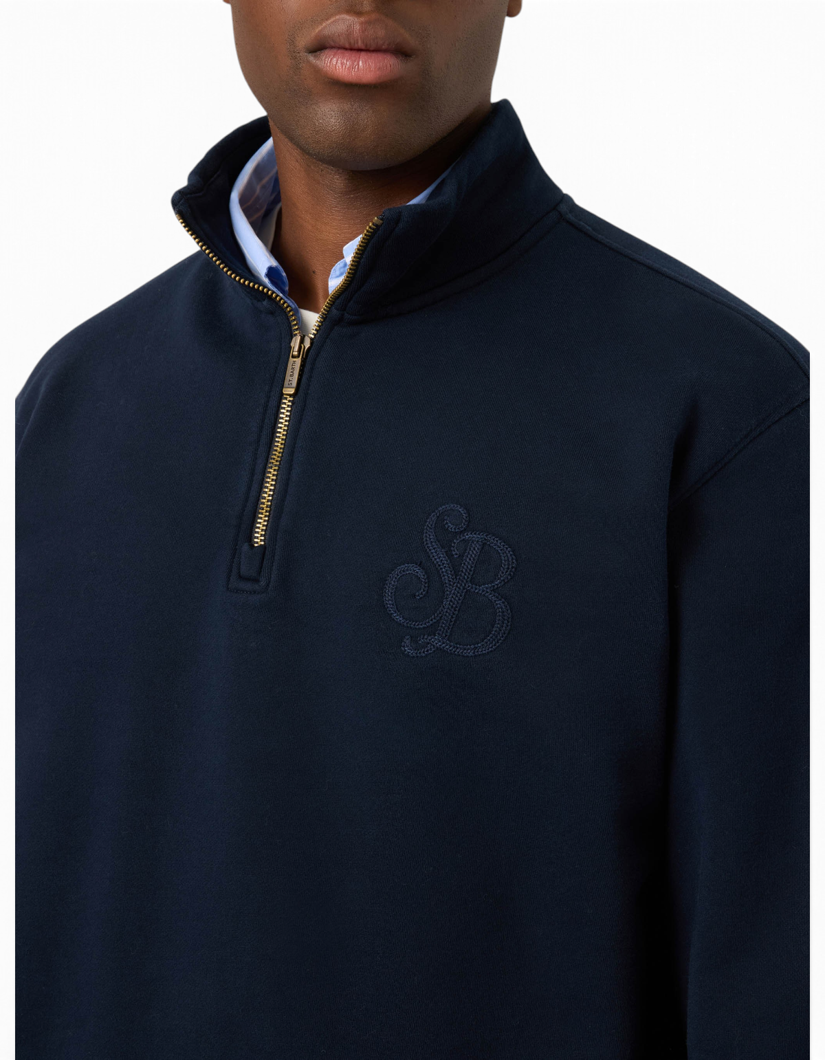 Felpa Half-Zip Kenneth Raw SB Legacy Blu - immagine 3