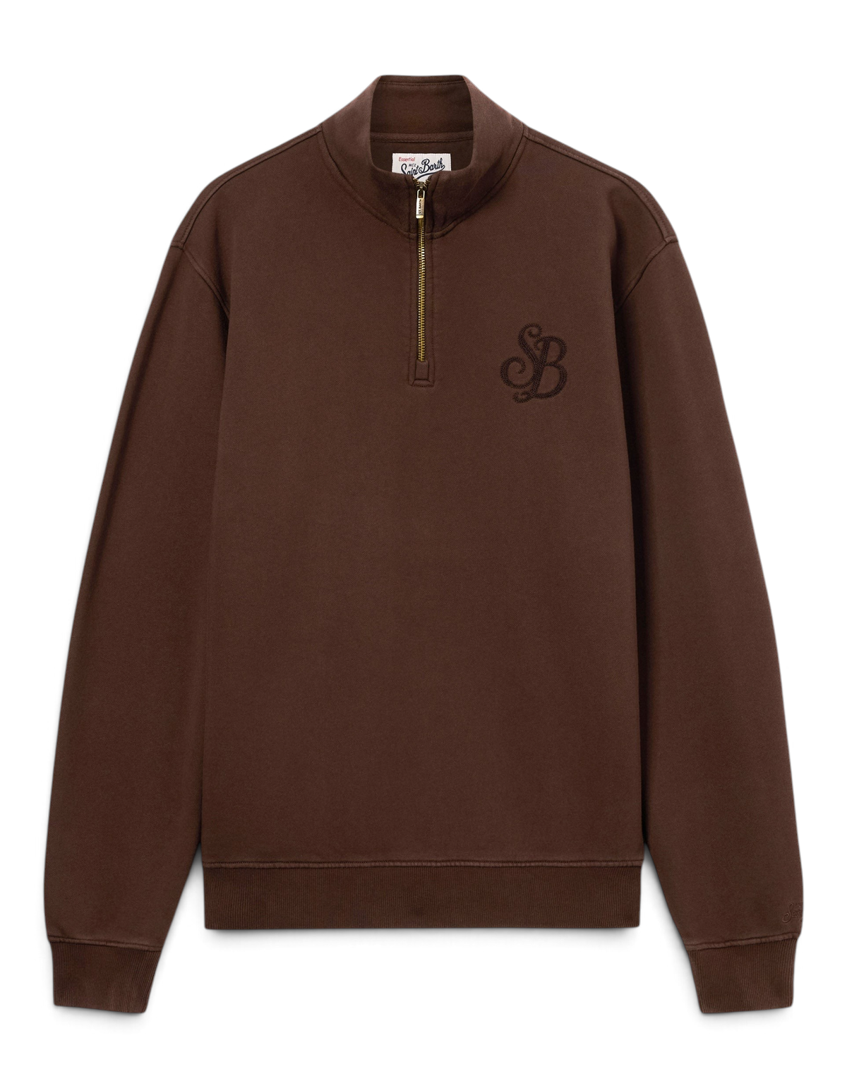 Felpa Half-Zip Kenneth Raw SB Legacy Marrone - immagine 1