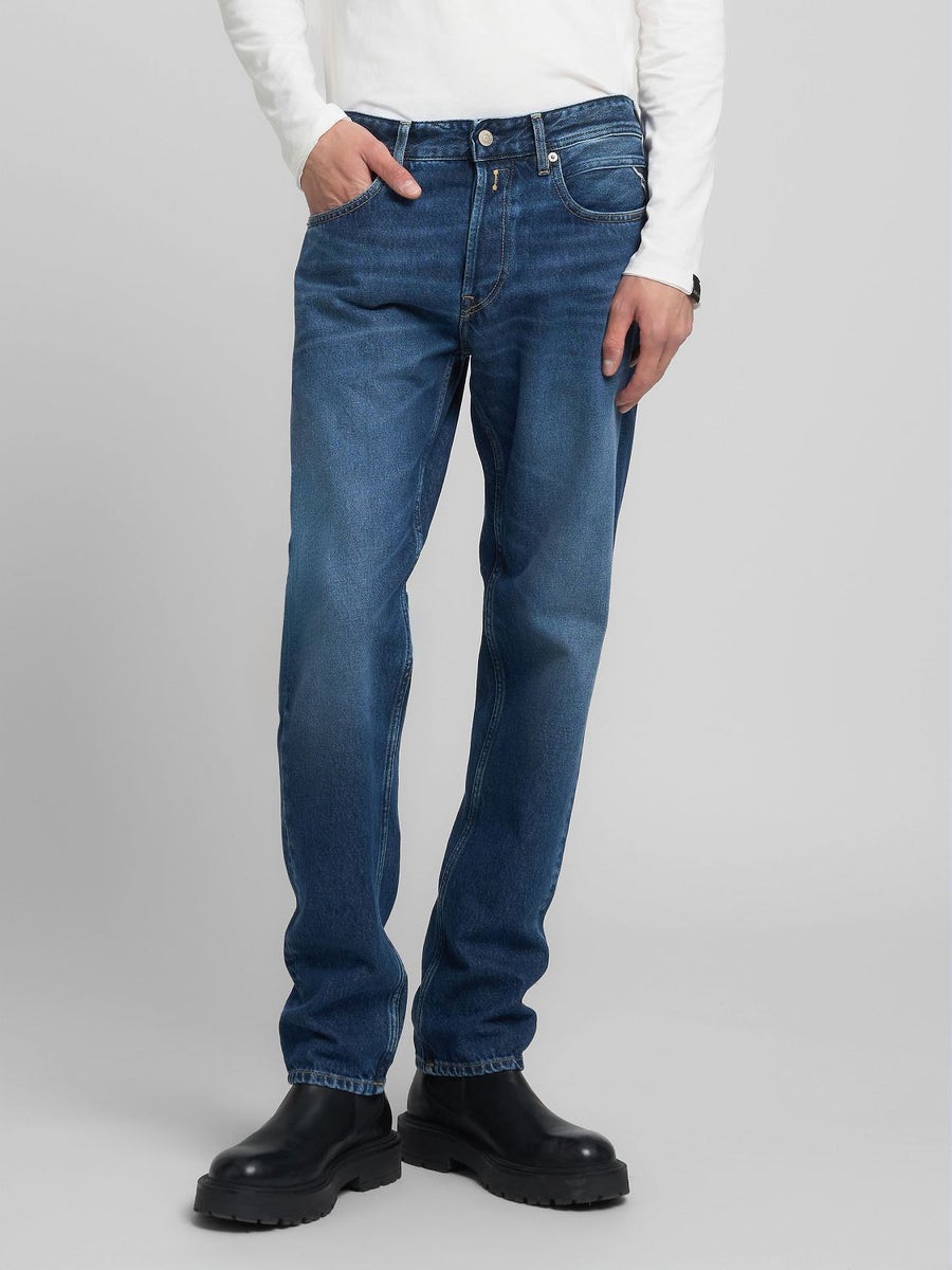 Replay Grover Straight-Fit Jeans Dark Blue - dettaglio 1