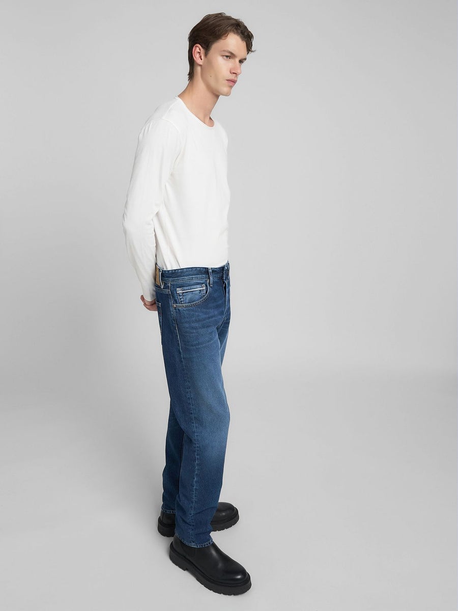 Replay Grover Straight-Fit Jeans Dark Blue - dettaglio 2