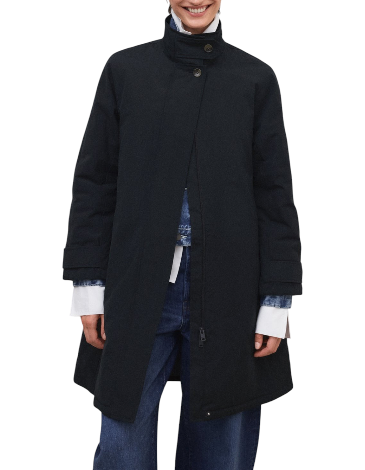 Giacca Lunga Nebu Dark Navy Ecoalf - foto 1