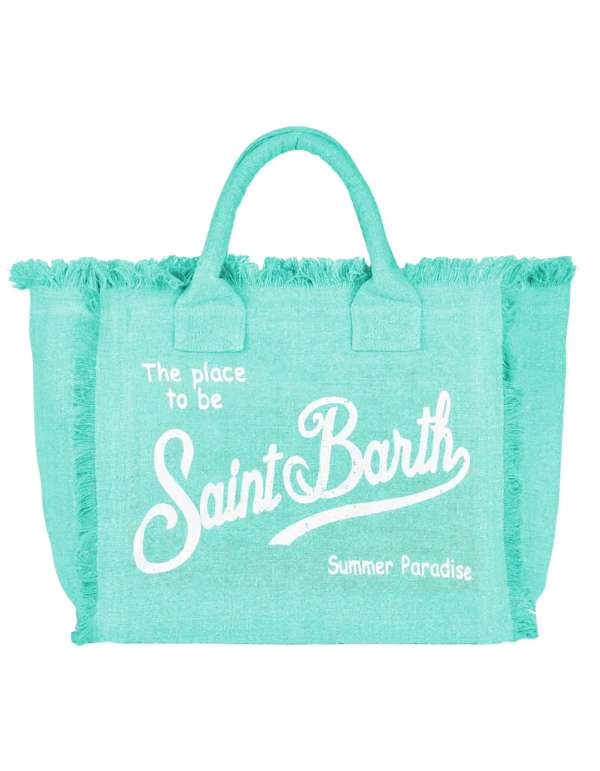 Vanity Linen Water Green Linen Bag