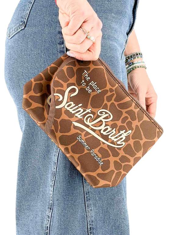 Aline Giraffe Skin Pouch 18