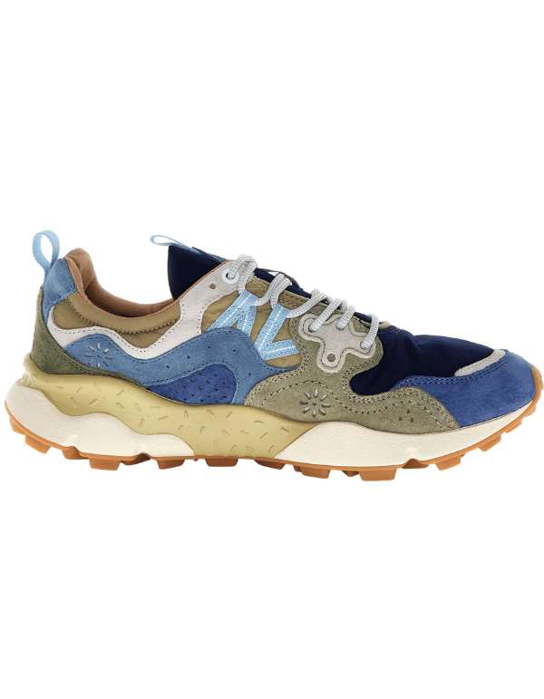 Sneaker Yamano 3 Man Suede/nylon Navy-blue-kaki Bleu