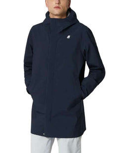 Tommy Bonded Jersey Blue Depth Trench Coat
