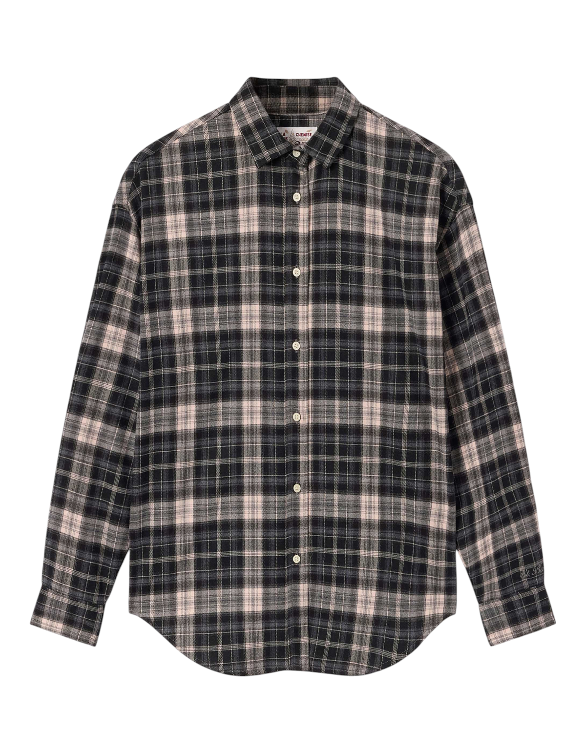 MC2 Saint Barth Camicia Gigy Flannel Tartan Sb Rose 2115 Emb — immagine ufficiale 2