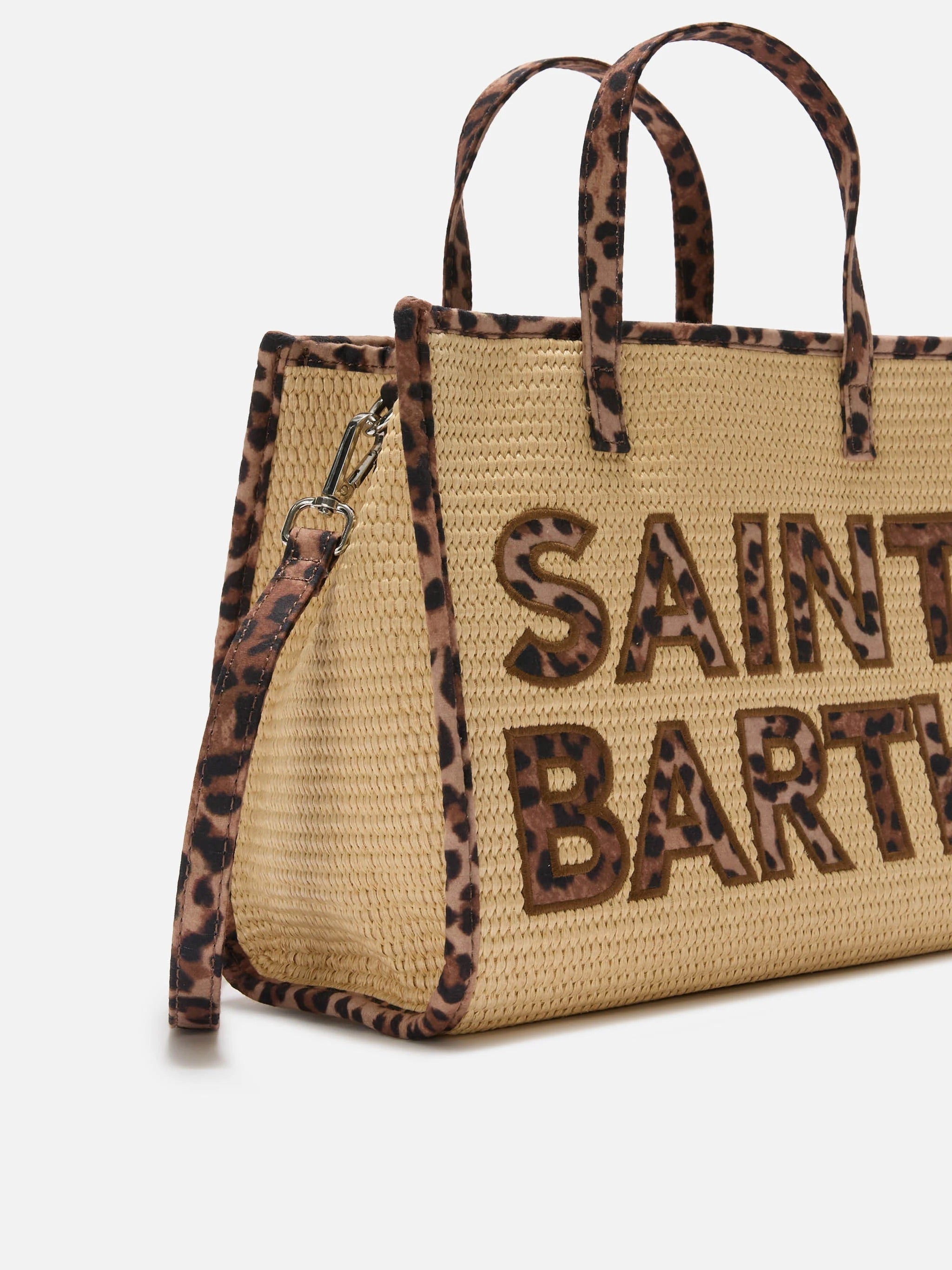 Borsa Vivian Mid Straw Leopard Patch Leopard 18