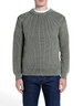 Maglione Girocollo in Cotone Effetto Used Military - vista F
