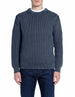 Maglione Girocollo in Cotone Effetto Used Total Eclipse - vista F