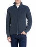 Cardigan Full Zip in Cotone Effetto Used Total Eclipse - vista F