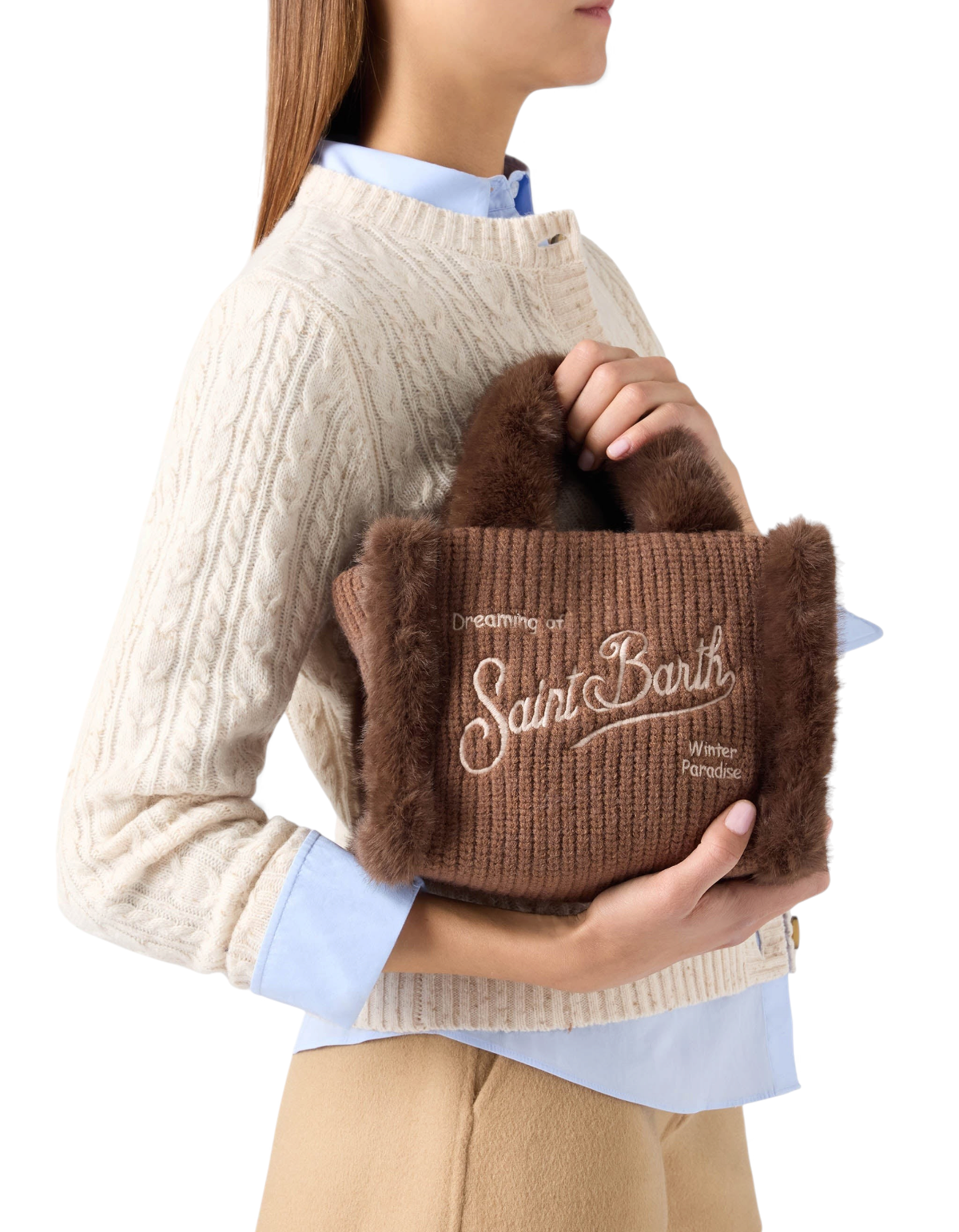 Borsa mini Vanity Mini Shearling Rib Fur 18 Emb - immagine 2