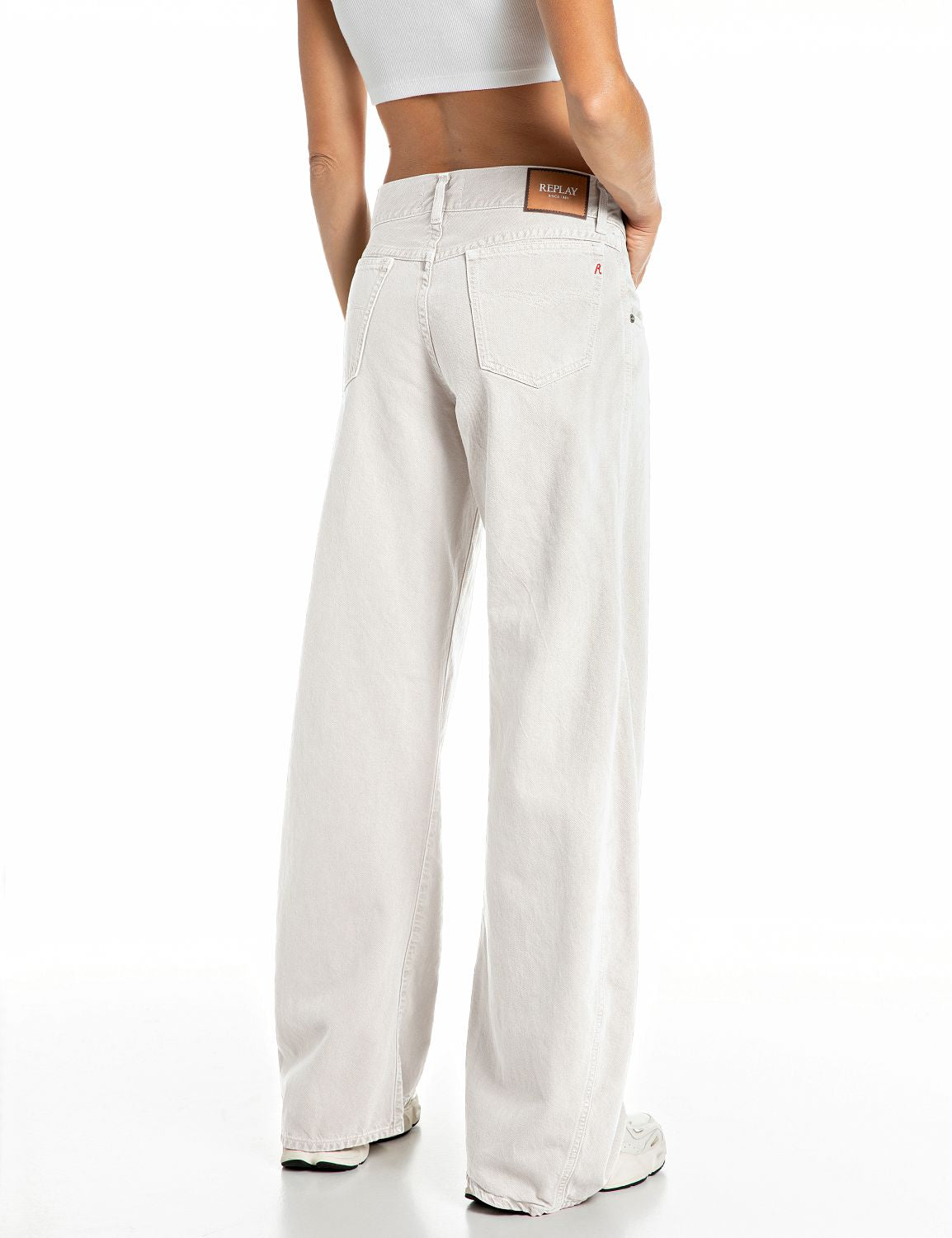 Hallebee Barrel-Fit Jeans Eggnog - vista B