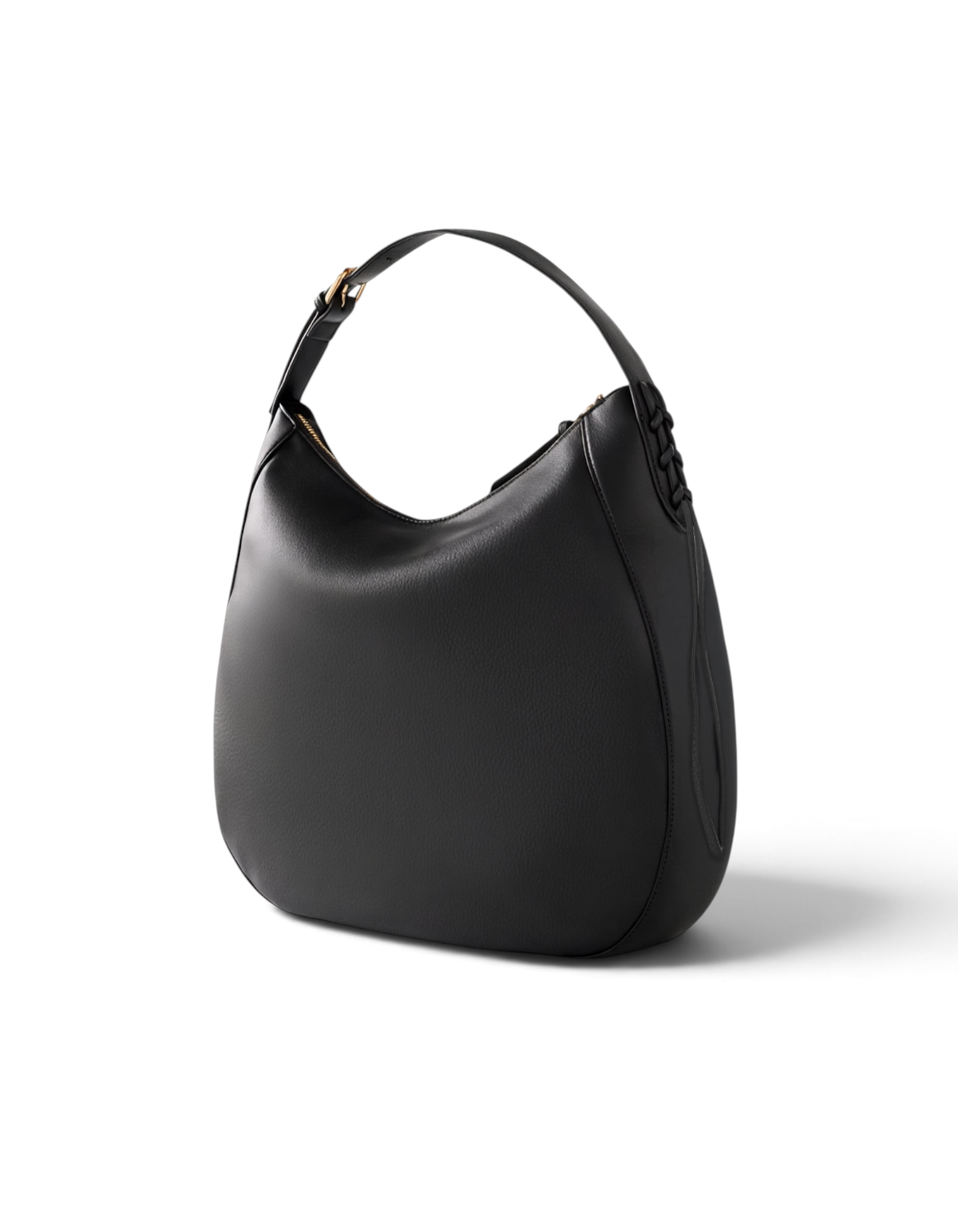 Borsa Hobo Morbida con Manico Regolabile Nero Manila Grace - immagine 3