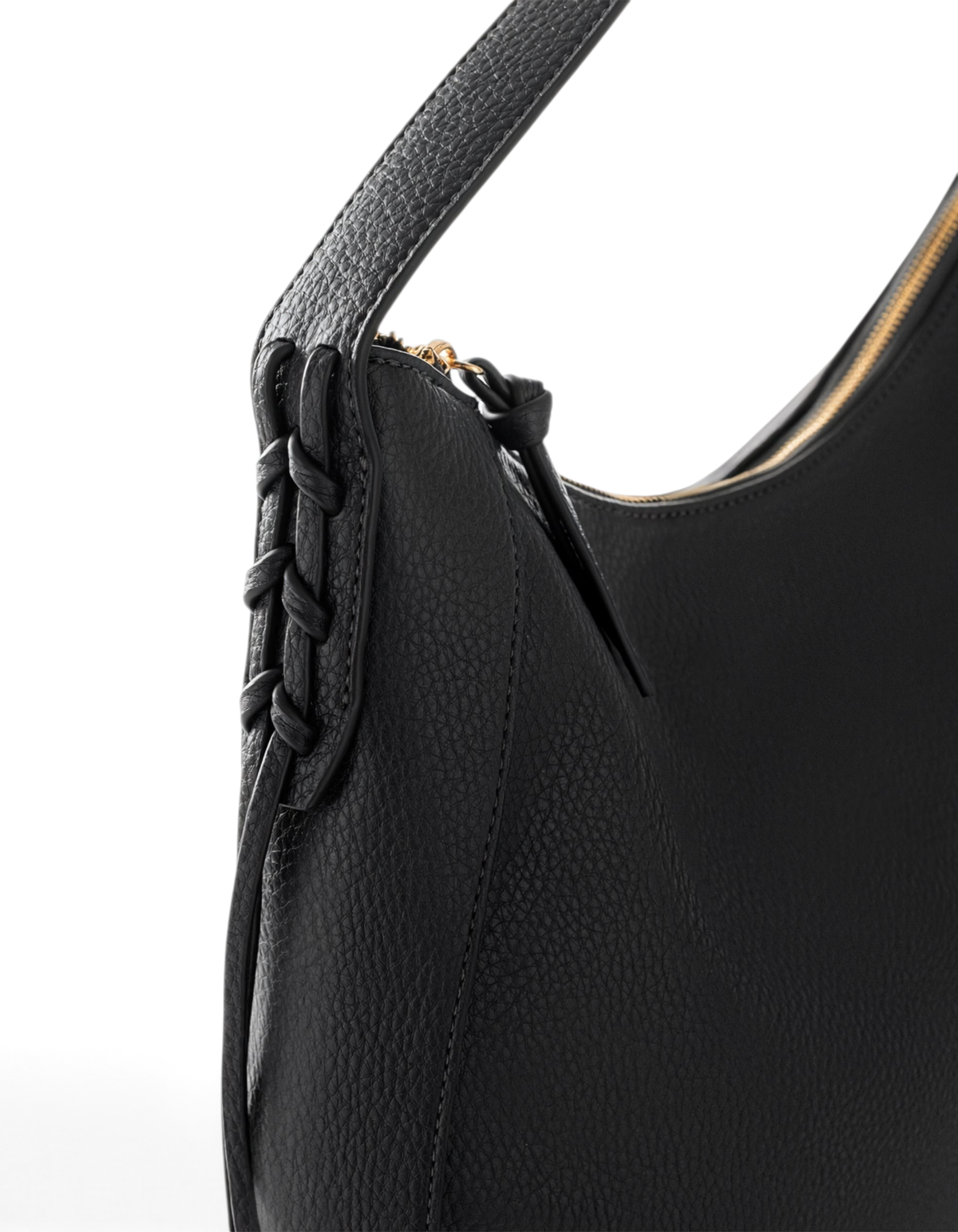 Borsa Hobo Morbida con Manico Regolabile Nero Manila Grace - immagine 2