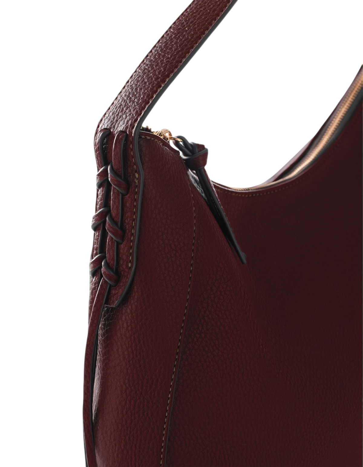 Borsa Hobo Morbida con Manico Regolabile Bordeaux Manila Grace - immagine 2