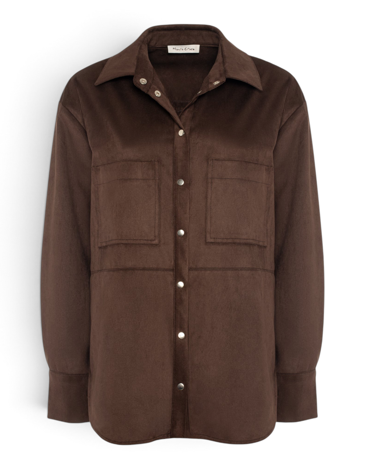Camicia Effetto Suede con Tasche Potting Soil Manila Grace - immagine 1