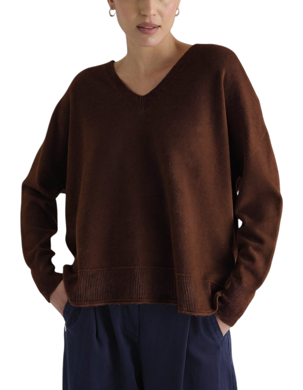 Maglione con Scollo a V Potting Soil Manila Grace - immagine 2