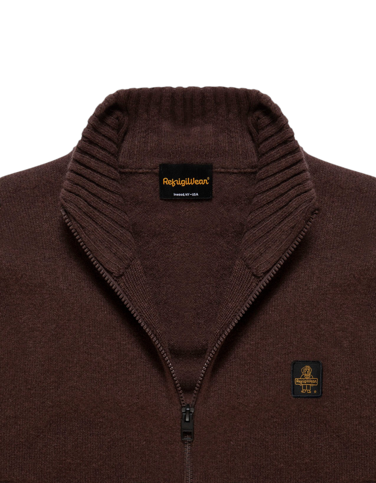 RefrigiWear Maglione con Zip Spencer Coffee - foto ufficiale 3