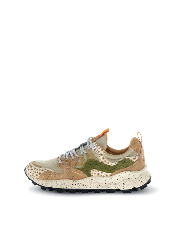 Sneaker Yamano 3 Uni Cow Velour Beige-Cognac-Brown - Immagine 1