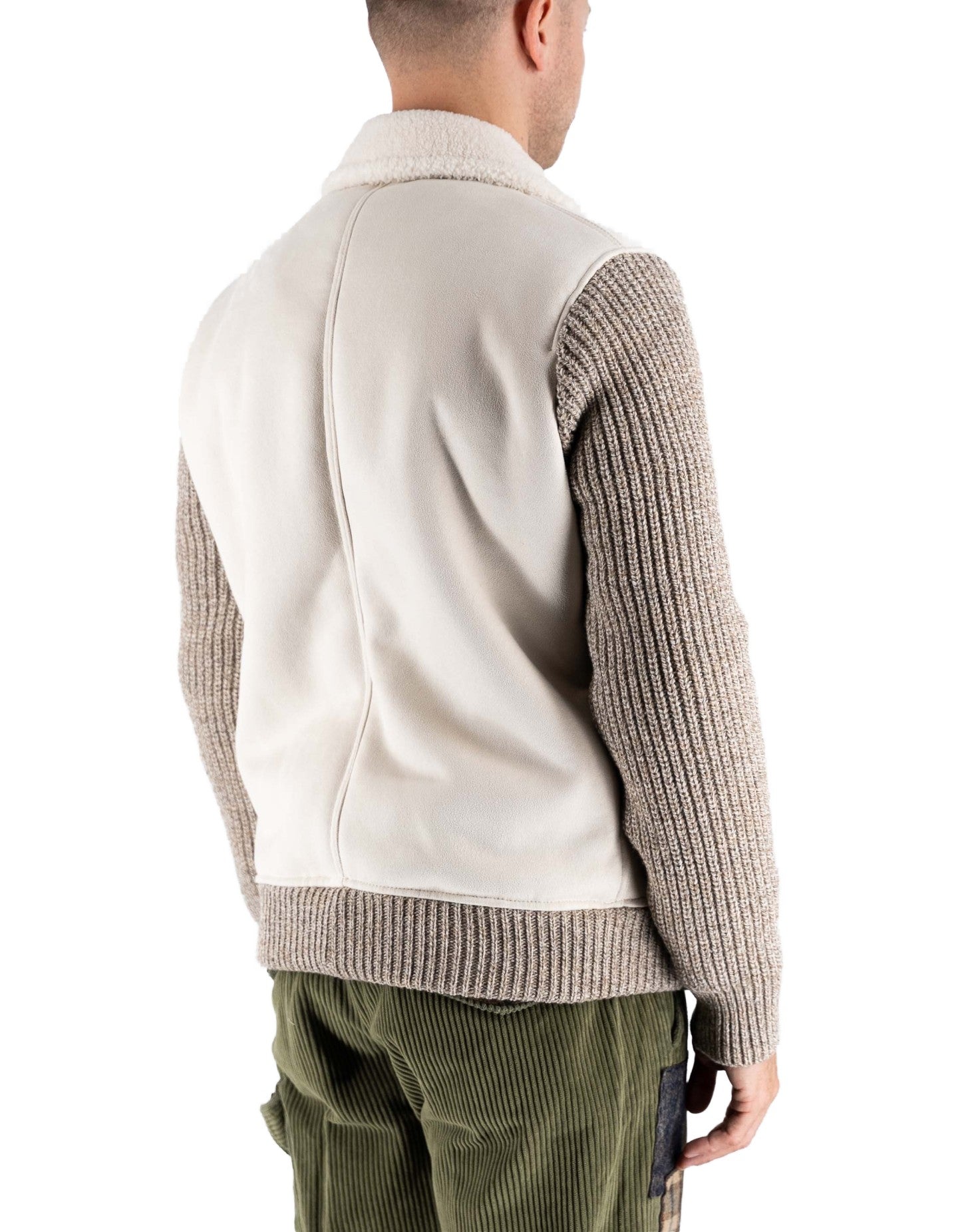 Bob Giubbotto Scamosciato Maniche In Maglia – dettaglio prodotto 3 – Master SKU BOB_A26PAGE133_T133_PANNA