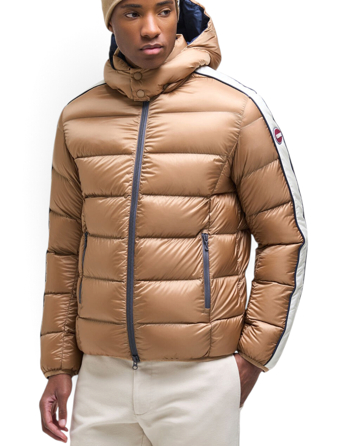 Colmar Originals Piumino Heritage con cappuccio beige Marrakech, vista posteriore