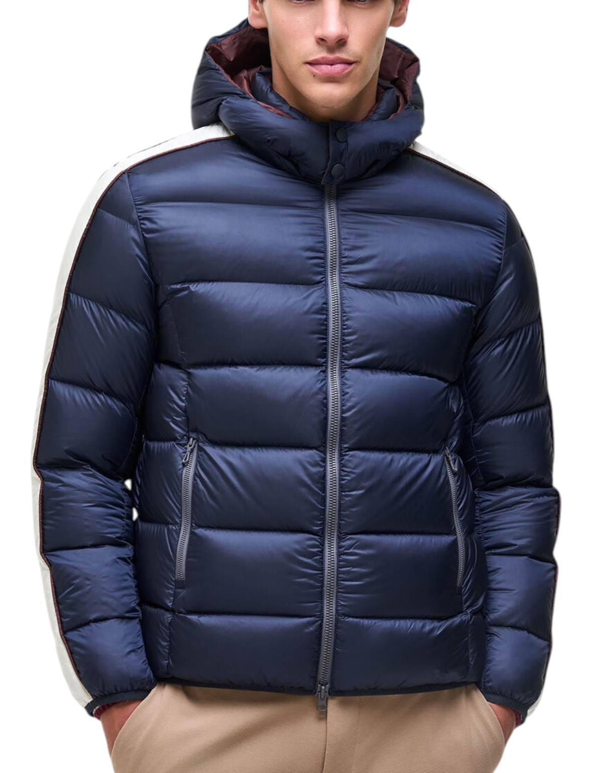 Colmar Originals Piumino Heritage con cappuccio blu navy, vista posteriore