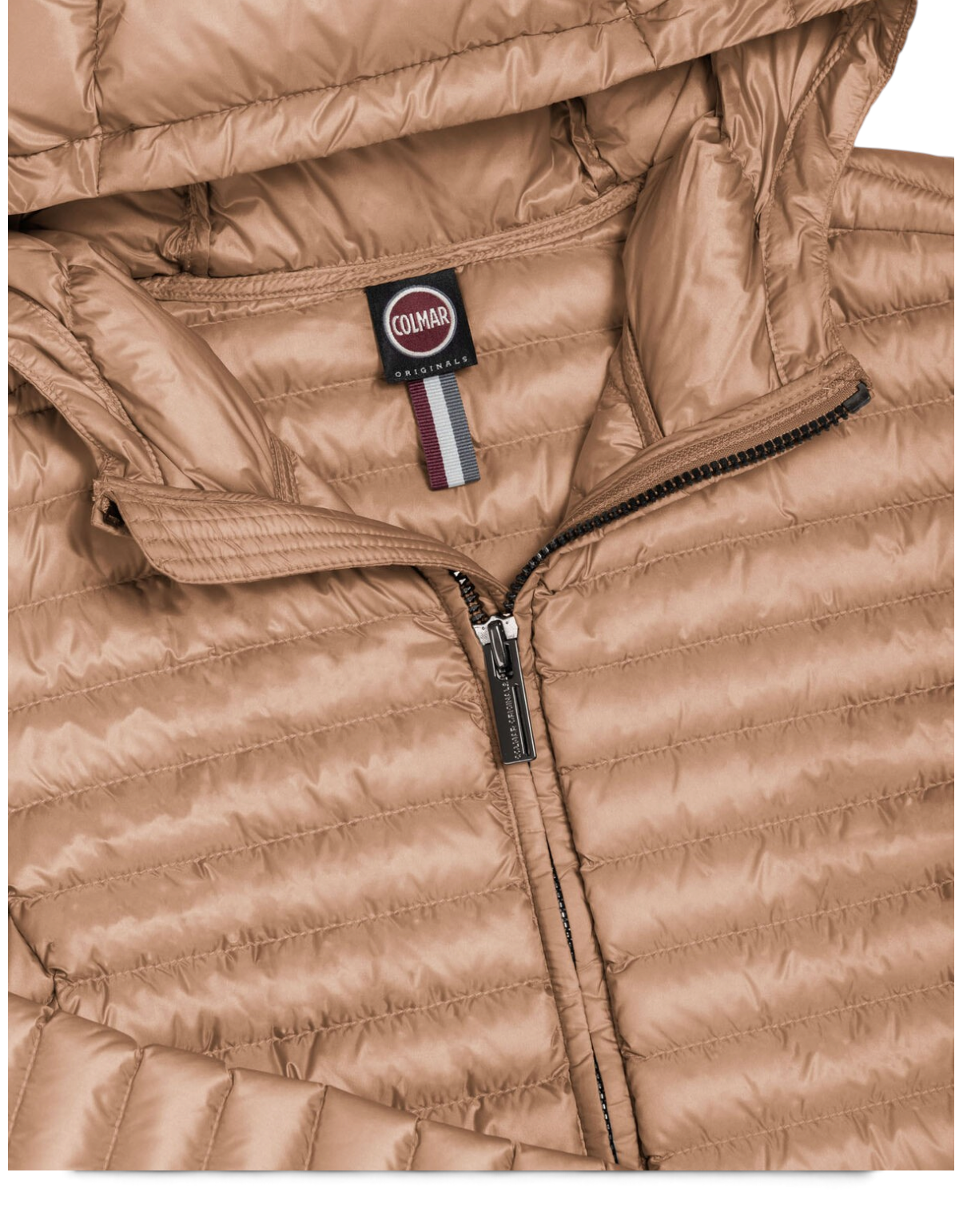 Colmar Originals Piumino leggero con cappuccio beige Marrakech, indossato, vista posteriore