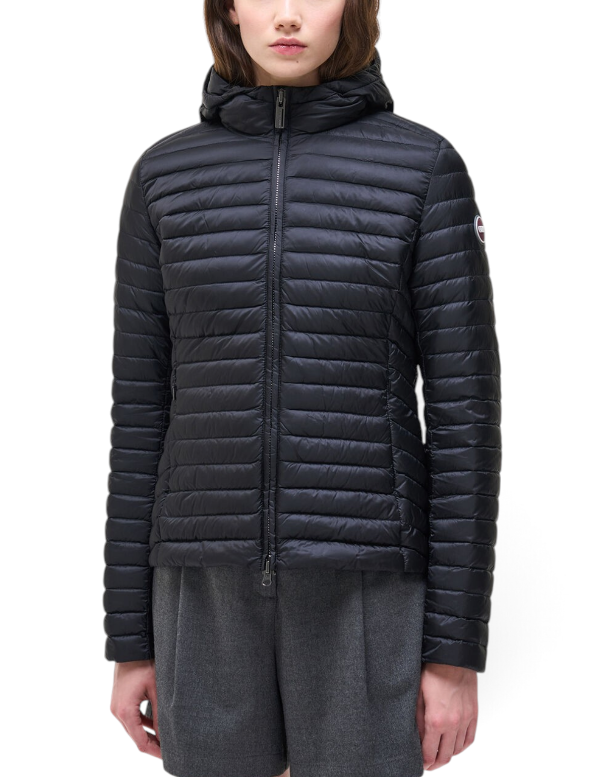 Colmar Originals Piumino leggero con cappuccio nero, vista posteriore