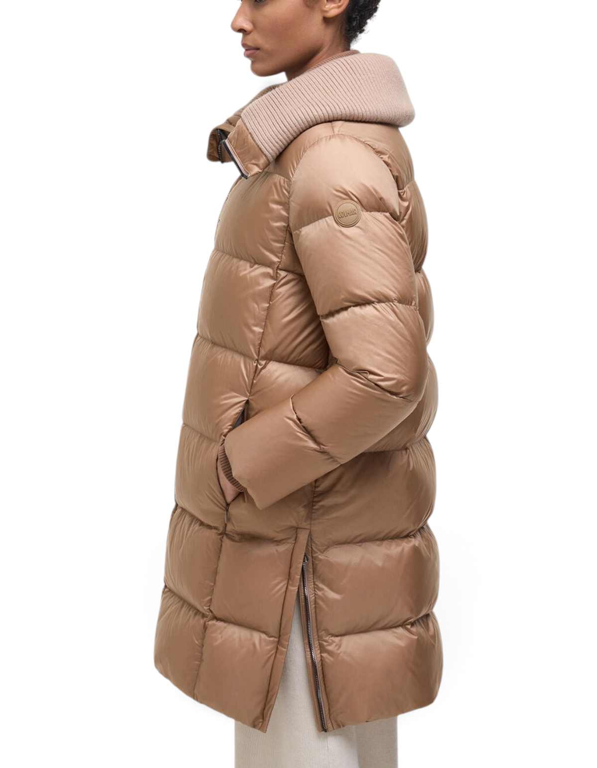 Colmar Originals Piumino lungo con collo ampio beige Marrakech, vista posteriore