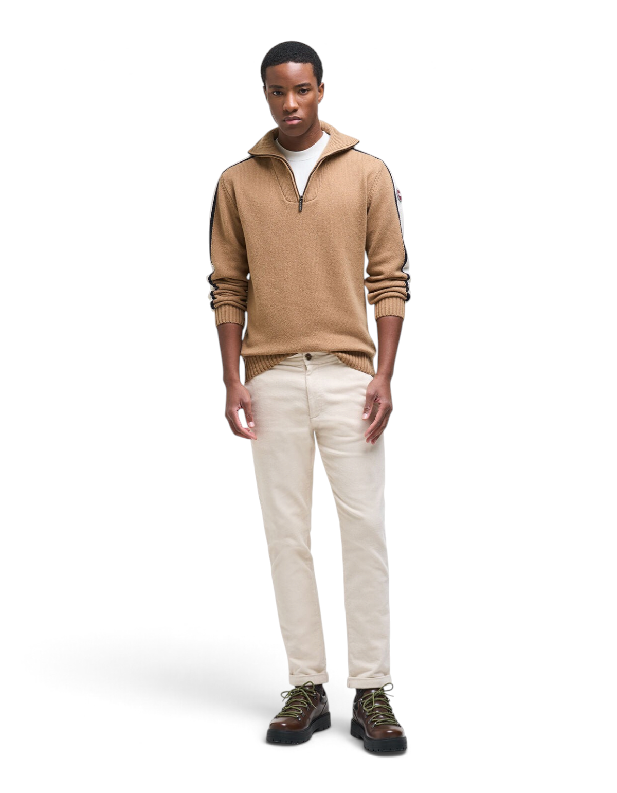 Colmar Originals Pullover mezza zip Heritage beige Marrakech, vista posteriore