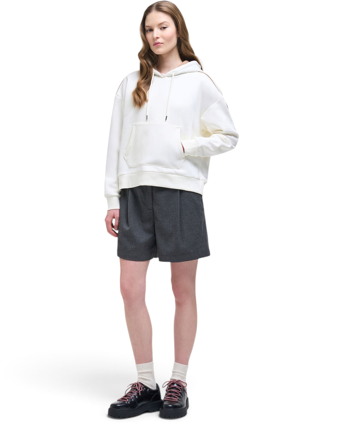 Colmar Originals Felpa con cappuccio Heritage bianco tofu, vista posteriore