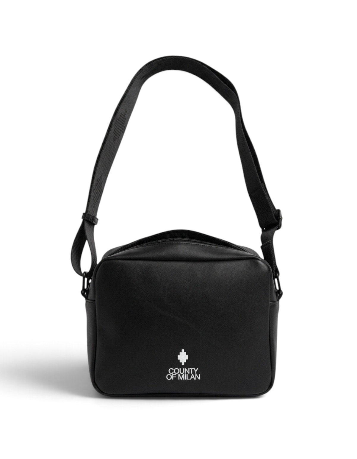 Marcelo Burlon - County Of Milan Borsa a Tracolla Smooth Nero/Bianco COMAF261029